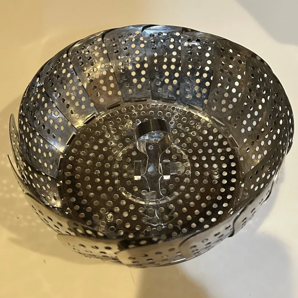 VTG STAINLESS STEEL STEAMER BASKET VEGGIES HEALTHY STEAM VEGTABLES COOK BAKE EAT